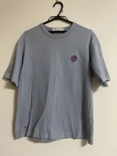 半袖Tシャツ 花刺繍　ブルー　グレー　GU