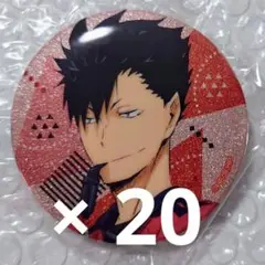 ２０個★黒尾鉄朗 ハイキュー ラメキラカンバッジ3