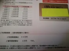 三越伊勢丹株主優待券 株主優待カード