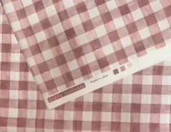 ラストです。2.5mシンプルハピネス水彩ブロックチェックpink綿スケア