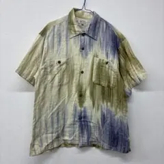 HAAGGENTS カジュアル 半袖シャツ ベージュ 水色　Ｌ　　●52