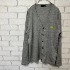 R-joker Birthday 長袖　カーディガン　グレー　りんご　刺繍　M