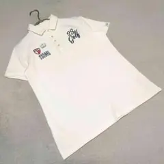 【23区GOLF】（1）ゴルフウェア ポロシャツ ロゴ刺繍 ラインストーン