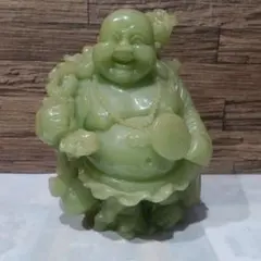 置物　骨董　翡翠　ヒスイ　恵比寿　置き物　緑　水晶　七福神 Amazon.co.jp: 大黒様 七福神 翡翠グリーン 石 置物 彫刻 古美術