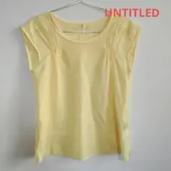 土曜日限定 UNTITLED　イエロー ノースリーブブラウス