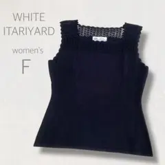 WHITE ITARIYARD ホワイトイタリヤード タンクトップ F ブラック