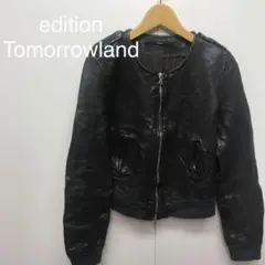 edition エディション ノーカラー ラムレザー ブルゾン ジャケット