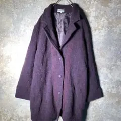 【ヴィンテージ】ウール混ハーフコート used 古着 ZAS1