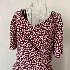 チェリーワンピース cherry 赤 M ブランドタグ無、洗濯タグ有