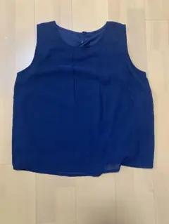 ネイビー ノースリーブ トップス L