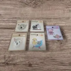 【未使用品】動物デザイン刺繍ワッペン5枚セット
