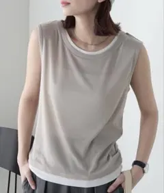 ノースリーブTシャツ＊ベージュ系