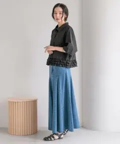 新品未使用 LOWRYS FARM スソフリルシャツＳＳ
