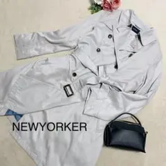 匿名配送★NEWYORKER 美品 トレンチコート 大きいサイズ ダウンライナー