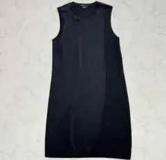 【美品】ノースリーブ アシンメトリー ワンピース ブラック S