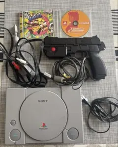 初代プレステ　バンダイナムコ　ガンコンNPC-103 セット ソフト2本付　PS