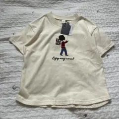 コトリ　cottoli 兵隊さん半袖tシャツ ホワイト　アイボリー　さがら刺繍