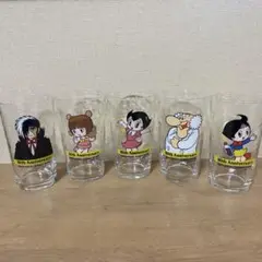 キリン80周年記念 手塚治虫　アニメグラス 5個セット　レトロ　コレクション