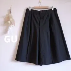 ジーユー キュロット ハーフパンツ【XL】大きいサイズ ツータック ベルトループ