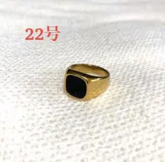 【新品・未使用】トムウッド オニキス クッション風 リング ゴールド 指輪