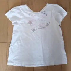 mezzo piano 刺繍リボン付きTシャツ 140