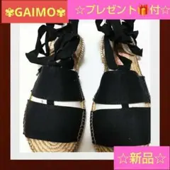 【⭐️新品未使用⭐️】ガイモ フラット エスパ サンダル 38 ブラック