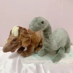 ⌇恐竜ぬいぐるみセット トリケラトプス / プラキオサウルス⌇