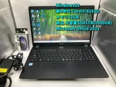 acer N19C1 第8世代 i5 メモリ12GB 大容量 新品SSD1TB