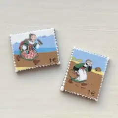 ベカシーヌ - 切手シリーズ ２個セット ｜フランス製フェーヴ