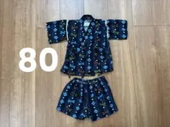 【未使用品】トンボ柄甚平 上着とショートパンツセット 80cm以下用　日本製品