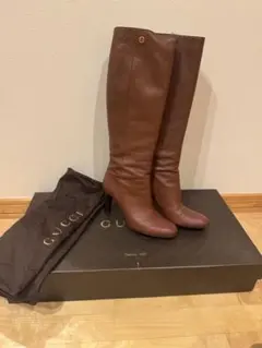 GUCCI ブラウン ロングブーツ 高ヒール
