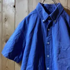 ss4860 良品計画 無印良品 半袖シャツ ボタンダウン ブルー