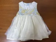 【プティマイン】花柄刺繍レース襟ワンピース