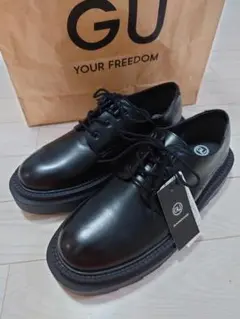 GU UNDERCOVERチャンキーソールプレーントゥシューズBLACK28cm
