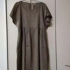 リネン 麻 ロングワンピース