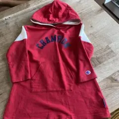 Champion フード付きワンピース レッド
