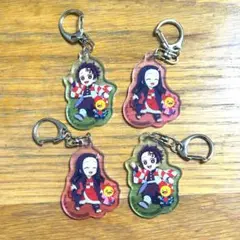 【新品】鬼滅の刃×コジマ 炭治郎&ねずこ 限定アクリルキーホルダー×4【非売品】