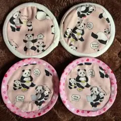 パンダさんのまん丸コースターハンドメイド
