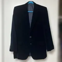 ネイビー ベルベット テーラードジャケット