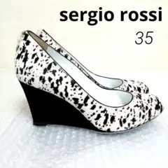 sergio rossi セルジオロッシ ハラコパンプス ウェッジソール