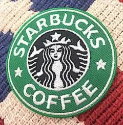 ワッペン アップリケ STARBUCKS COFFEE ファッションLA0028