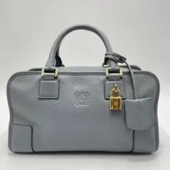 LOEWE ロエベ ハンド バッグ ミニボストン アマソナ グレー ロゴ