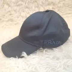 ⭐未使用級大きいサイズ⭐PRADA　ベースボールキャップ　ネイビー　刺繍