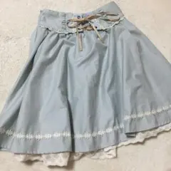 arrow スカート 水色 レース