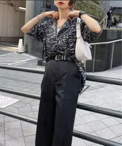 PAGEBOY モノトーン柄 サマーシャツ