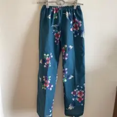 【浴衣リメイク】花柄カジュアルパンツ 92cm