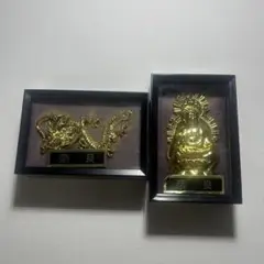 奈良 お土産 ミニ置物 2点セット（龍・仏像）