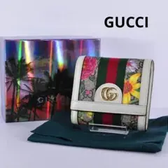 極美品 GUCCI オフィディア フローラ 花柄 財布 598662-2184