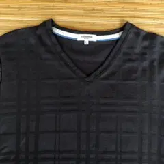 【本日限定割引】renoma メンズ Vネックシャツ L ブラック