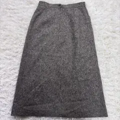 アクアスキュータム カシミヤ　ウール　日本製　スカート　黒